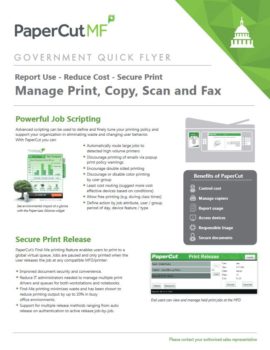 Papercut, Mf, Government Flyer, Arkansas Copier Center