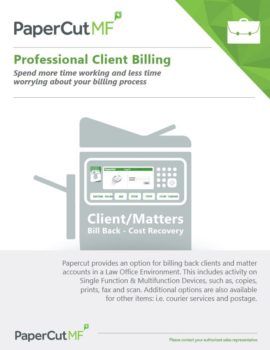 Papercut, Mf, Professional Client Billing, Arkansas Copier Center